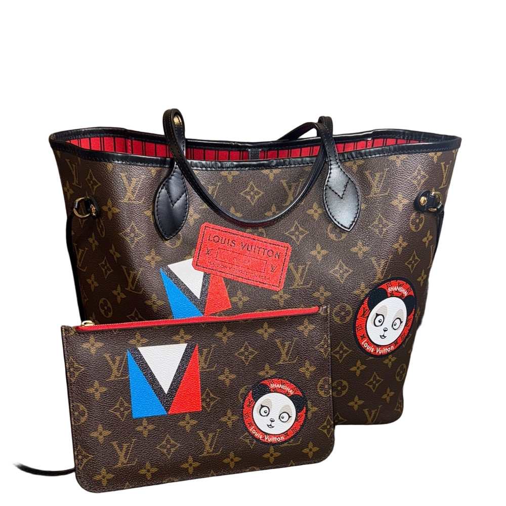 Louis Vuitton Neverfull MM Monogram London Limited Edition Tote